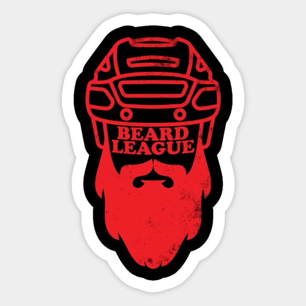 Beard League - Playoff Hockey (red version) Sticker by toadyco